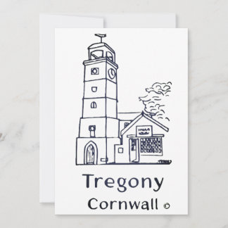 Tregony clocktower card tack kort