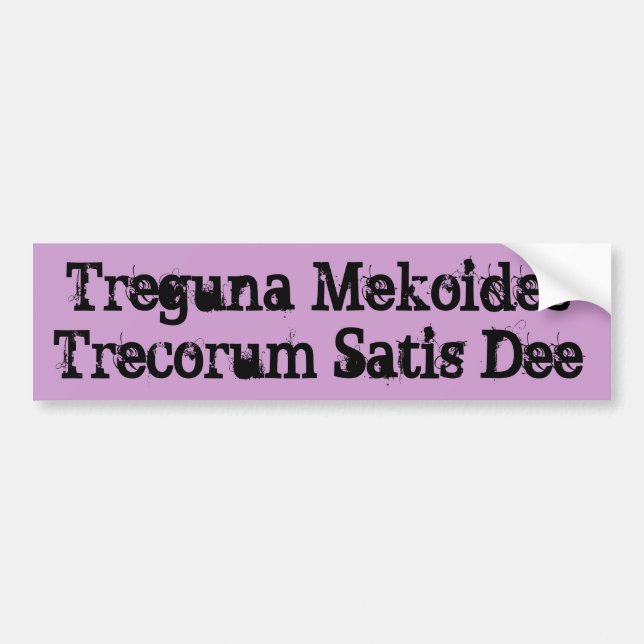 Treguna Mekoides Trecorum Satis Dee Bildekal (Framsidan)
