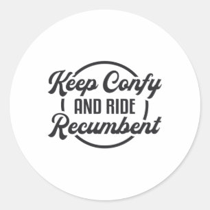 Trehjuling Behålla Confy and Ride Recumbumbent Tri Runt Klistermärke