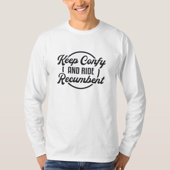 Trehjuling Behålla Confy and Ride Recumbumbent Tri T Shirt (Framsida)