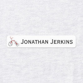 Trehjuling eller Järn på Logotyp-etiketter Klistermärke