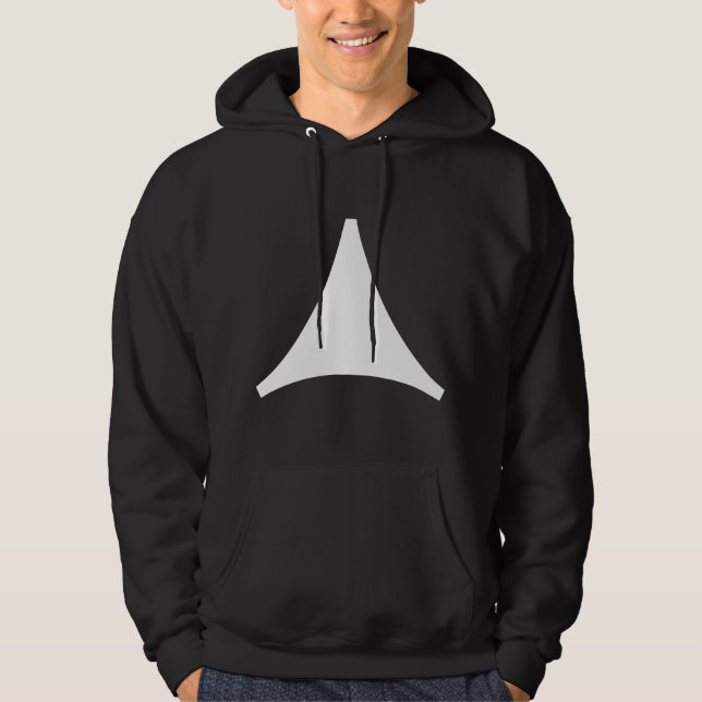 Trehörnig pil hoodie (Framsida)