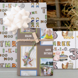 Trei-e-i-o 3rd Birthday Photos and Farm Theme