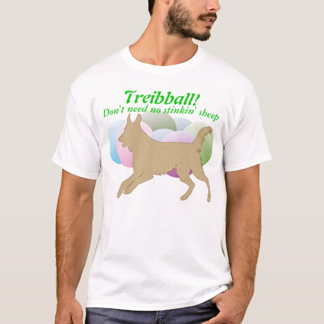 Treibball - inget får tee shirt (Framsida)