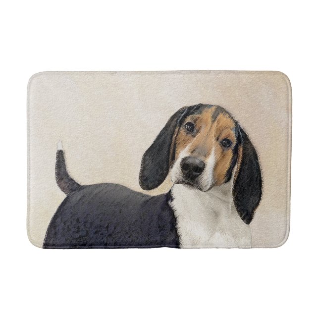 Treing Walker Coonhound Painting - Original Art Badrumsmatta (Framsidan)