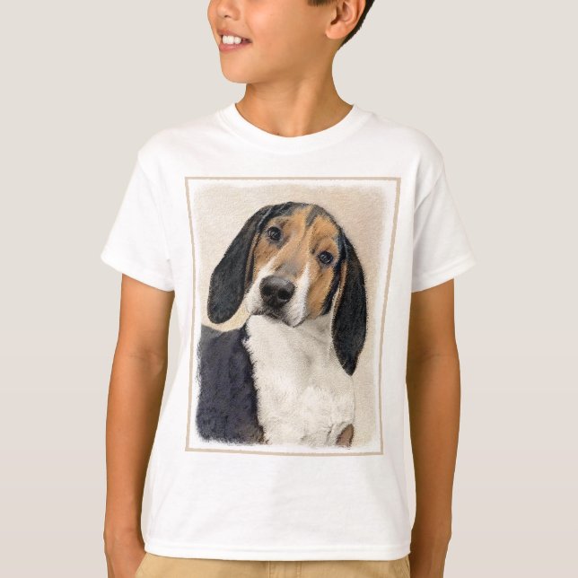 Treing Walker Coonhound Painting - Original Art T Shirt (Framsida)