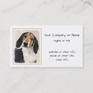 Treing Walker Coonhound Painting - Original Art Visitkort