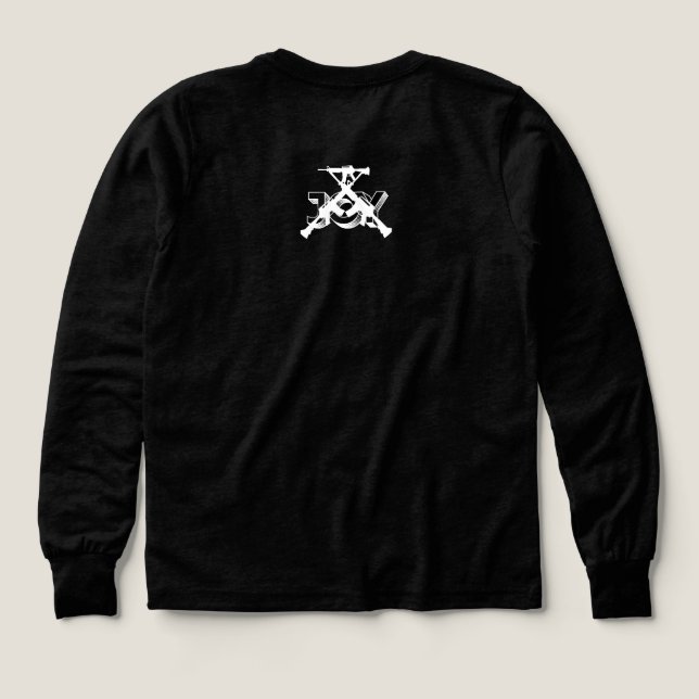 Trejblendsad långärmad skjorta t shirt (Design baksida)