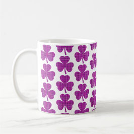 Trekantformad rutmönster rosa lila kaffemugg