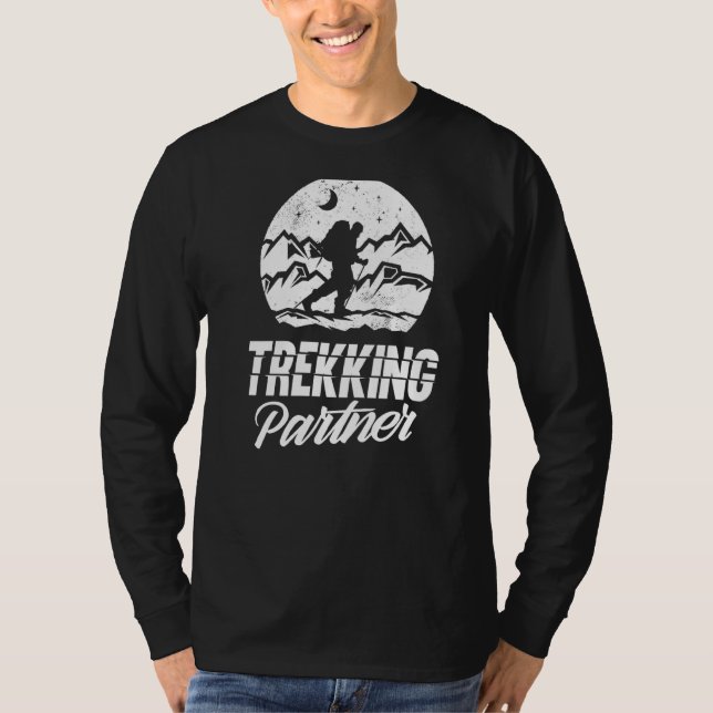 Trekking Partner Hiking Hike Hiker T Shirt (Framsida)