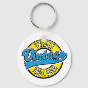 Trelleborg Sverige vintage logotyp Nyckelring