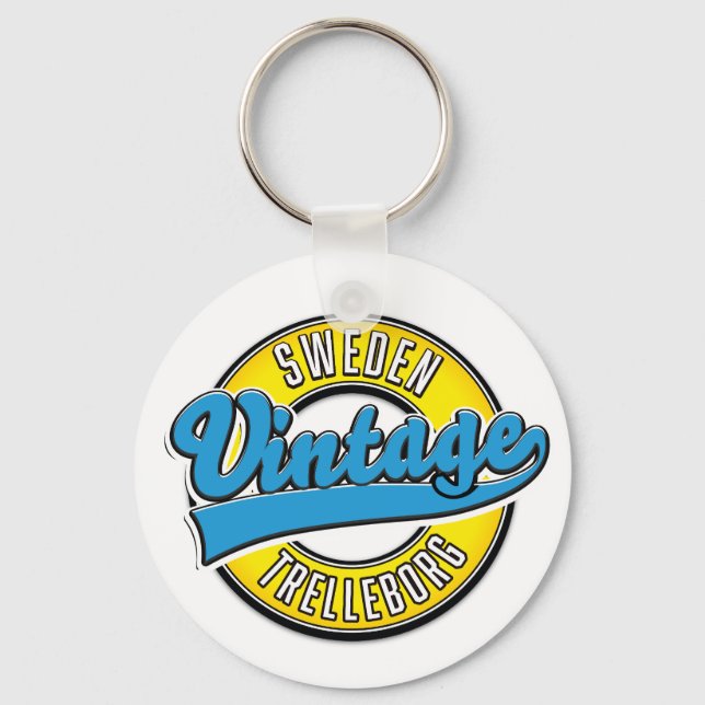 Trelleborg Sverige vintage logotyp Nyckelring (Framsida)