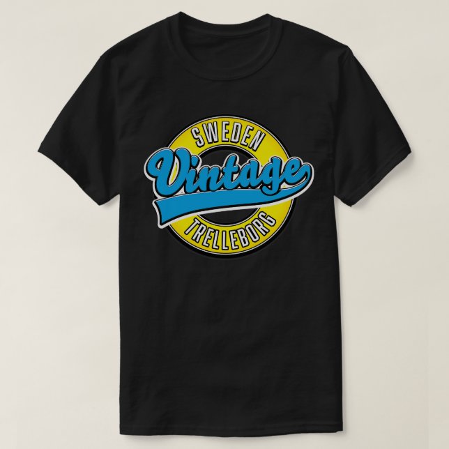 Trelleborg Sverige vintage stil T Shirt (Design framsida)