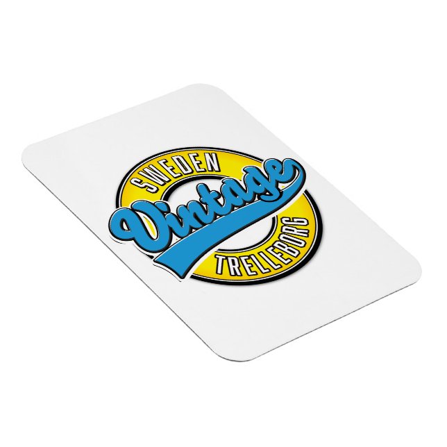Trelleborg Sverige vintagelogotyp Magnet (Högersidan)