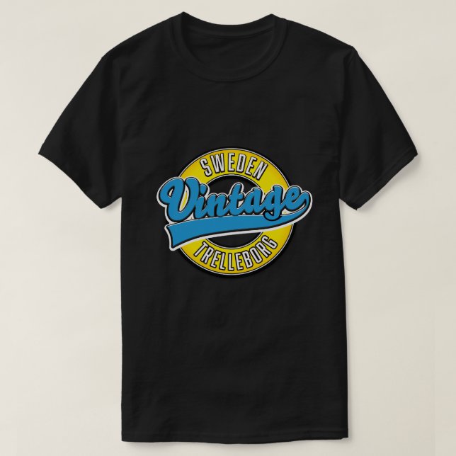 Trelleborg Sverige vintagelogotyp T Shirt (Design framsida)