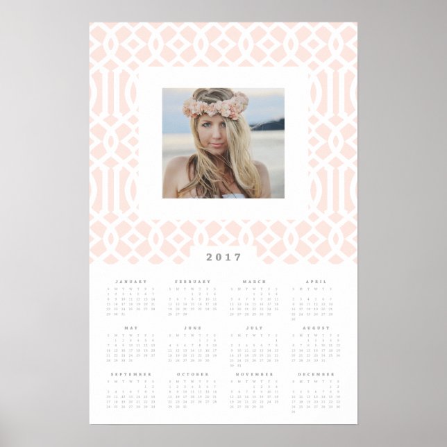  Trellis 16 x 24 2017 års fotokalender Poster (Framsidan)