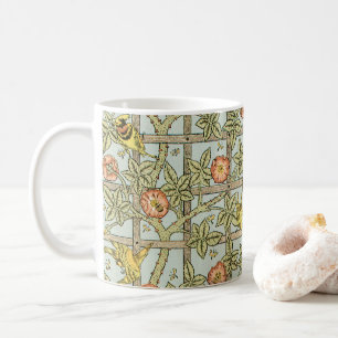 Trellis av William Morris, Vintage Garden Textile Kaffemugg