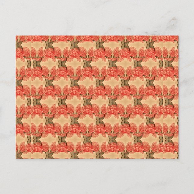 Trellis Cabbage Rosor Vykort (Framsida)