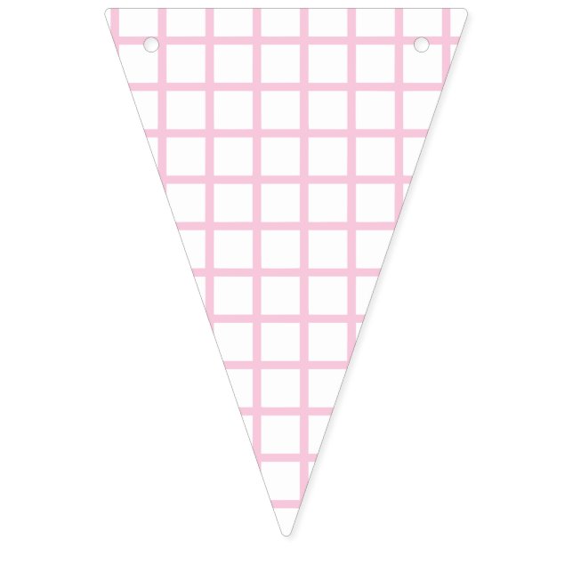 Trellis Ljus Rosa - Vit Vimplar (Första flaggan)