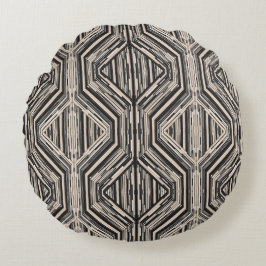 Trellis Modern Rand-kvadrater och -diamanter Rund Kudde