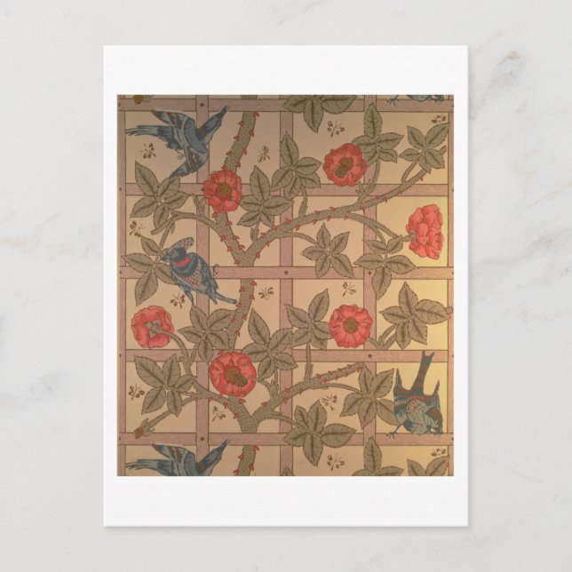 "Trellis" tapet design, 1864 Vykort (Framsida)