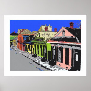 TREME: Creole Cottage New Orleans Fransk Quarter Poster