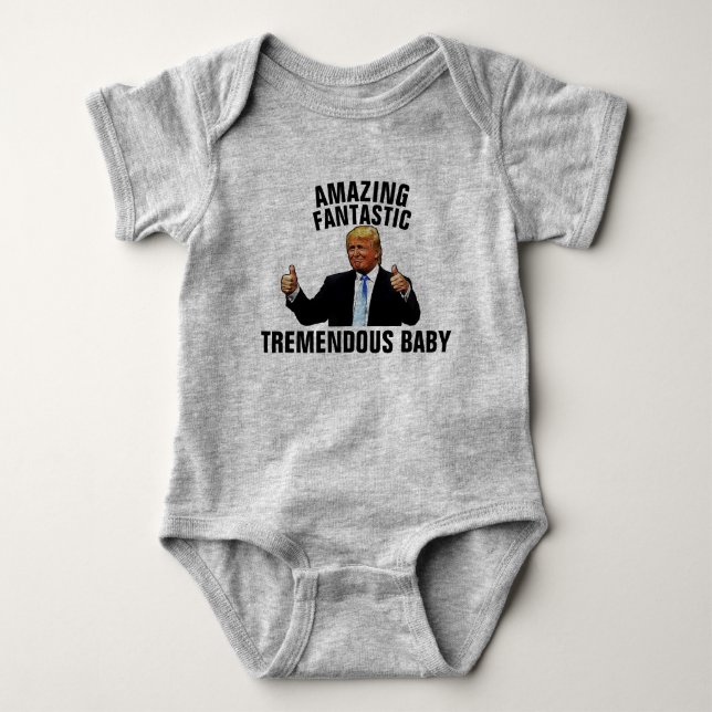 TREMENDOUS BABY TRUMP T-SHIRTS JERSEY BODYSUIT (Framsida)