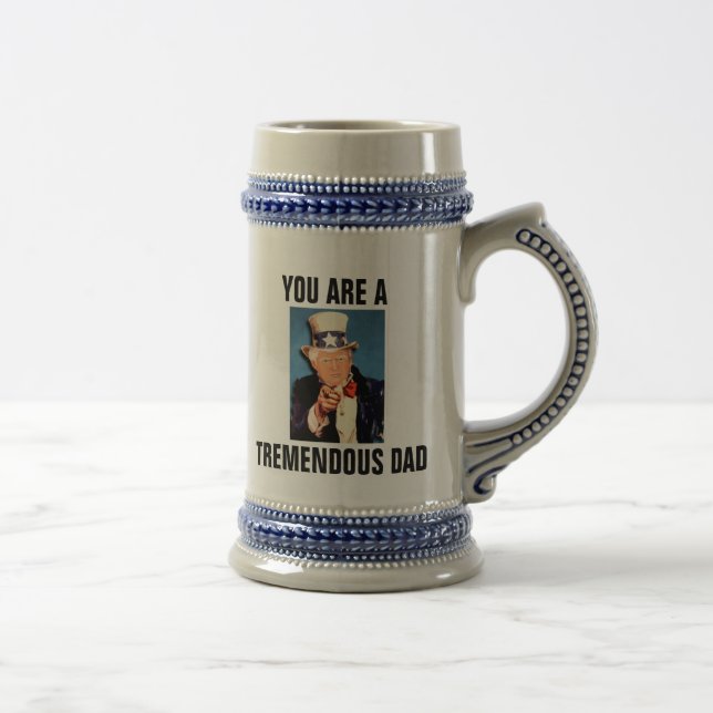 TREMENDOUS PAPPA Donald Trump Beer Stein Sejdel (Höger)