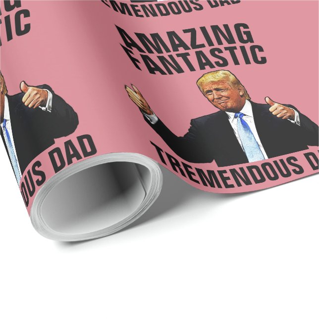 TREMENDOUS PAPPA DONALD TRUMP WRAPPPPP PAPPER PRESENTPAPPER (Rullad Hörn)