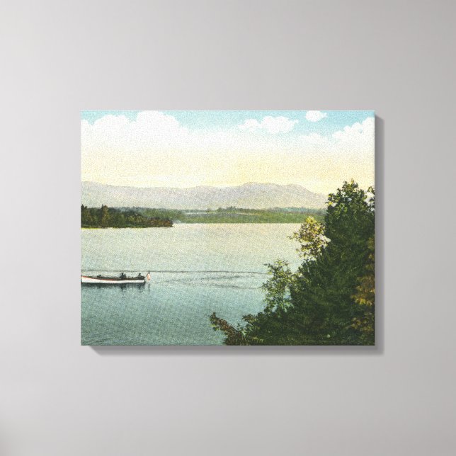 TreMile Island View of the Ossipee Mts Canvastryck (Framsida)