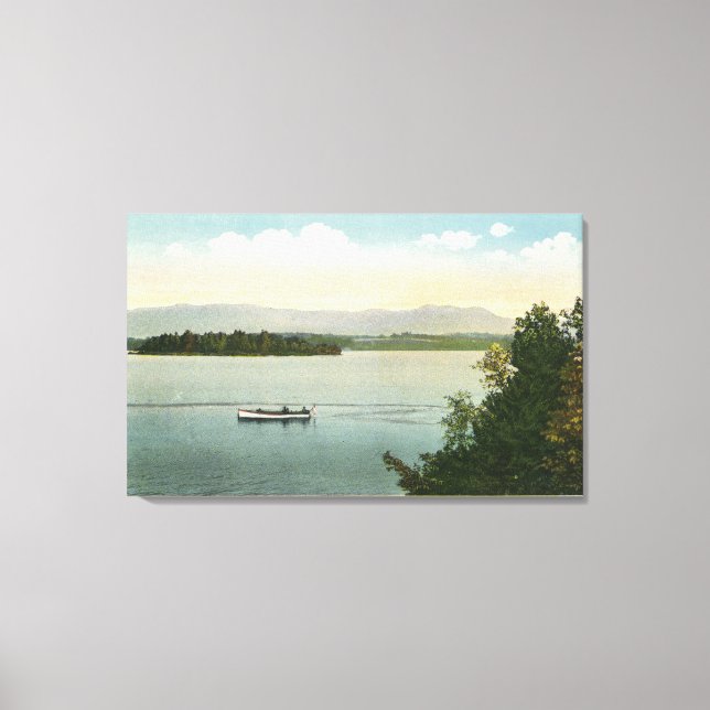 TreMile Island View of the Ossipee Mts Canvastryck (Framsida)