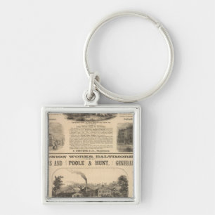 Tremont House, Boston Hotellet Nahant House Fyrkantig Silverfärgad Nyckelring