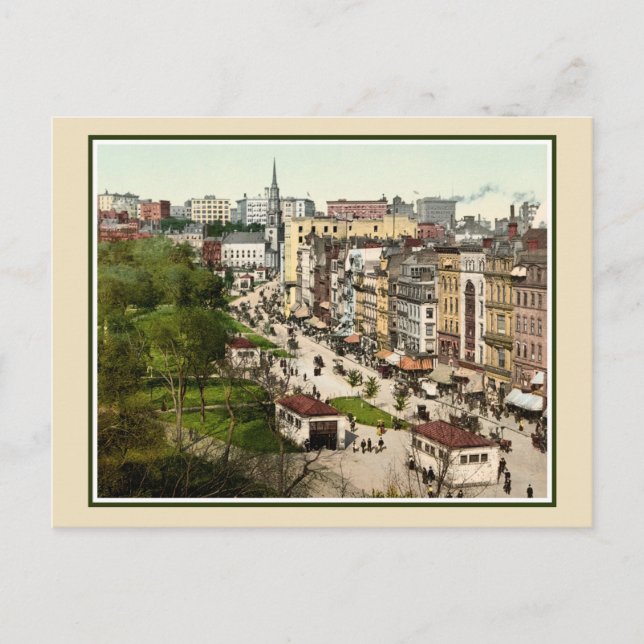 Tremont Street Boston antique återställt fotot av  Vykort (Framsida)