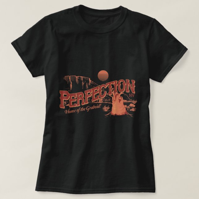 Tremors Perfection Nevada Retro Porträtt T Shirt (Design framsida)