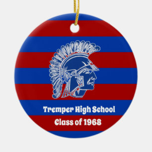 Tremper Trojan Kenosha Wisconsin Julgransprydnad Keramik