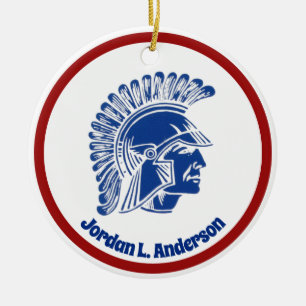 Tremper Trojan Kenosha Wisconsin Julgransprydnad Keramik