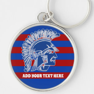 Tremper Trojan Kenosha Wisconsin Rund Silverfärgad Nyckelring