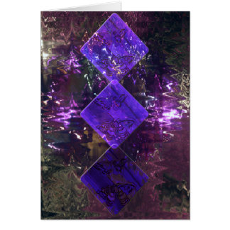 Trena av diamanter i lilor hälsningskort