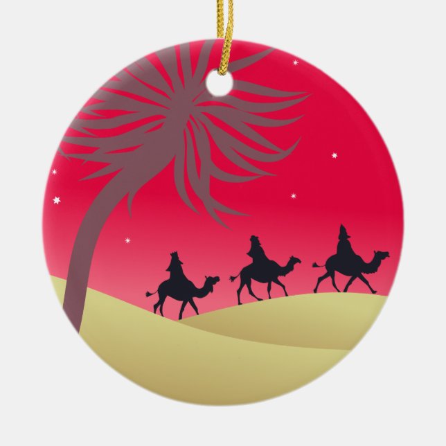 Trena Wisemen Julgransprydnad Keramik (Framsidan)