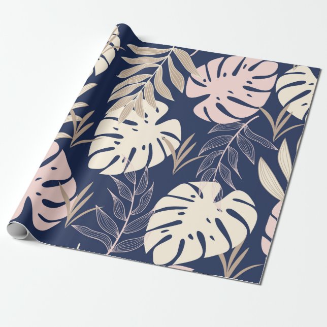 Trend abstract seamless pattern with tropical leav presentpapper (Utrullad)