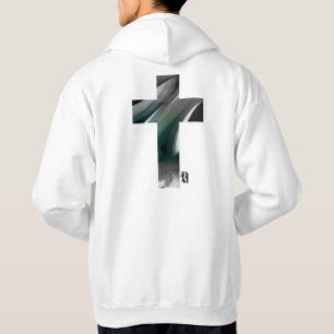 Trend Abstrakt Art Black White-Grönt Hoodie
