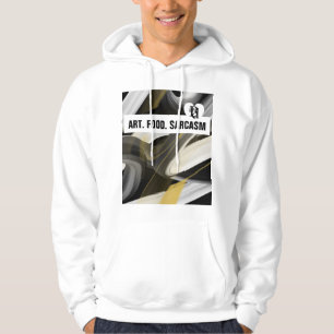 Trend Abstrakt Art Black White Guld Hoodie