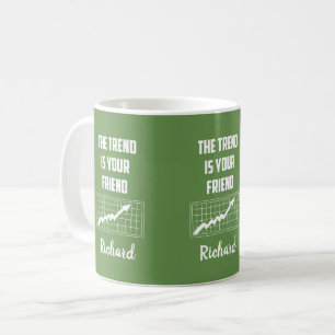 Trend är din vän Börshandlare Kaffemugg
