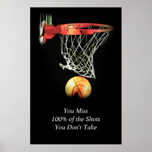 Trend Artwork Motivative Quote Basketball Poster