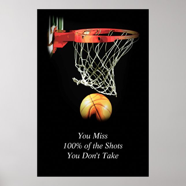 Trend Artwork Motivative Quote Basketball Poster (Framsidan)