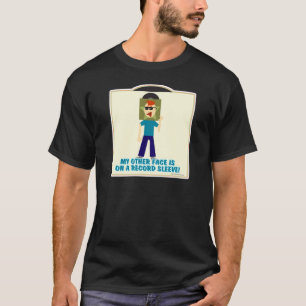 Trend Design för Tecknad av ansikte Sleeve Roligt  T-shirt