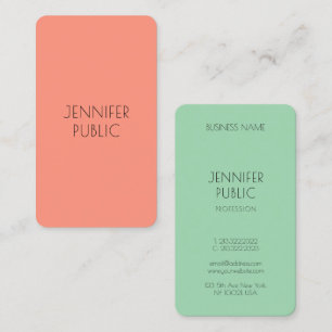 Trend Färg Anpassningsbar Modern Template Elegant Visitkort