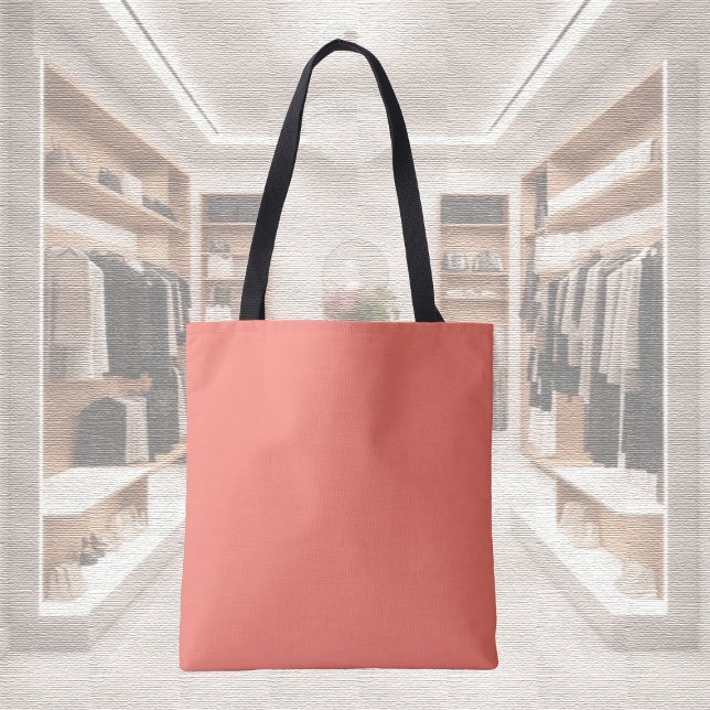 Trend Färg - Coral Sunset Tote Bag Tygkasse (Skapare uppladdad)