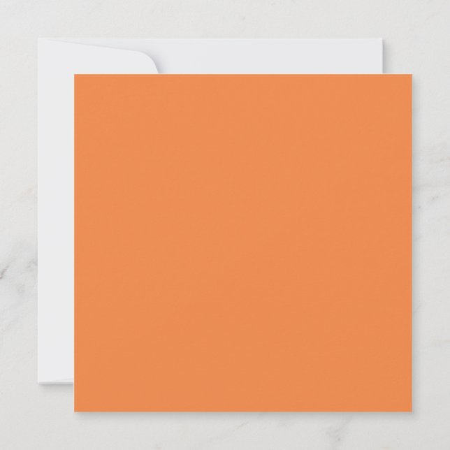 Trend Färg - färskt Tangerine Solid Flat Card (Baksida)