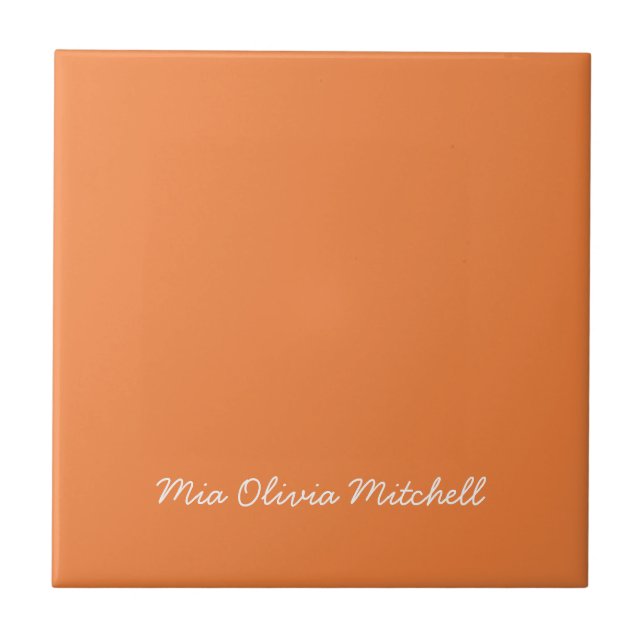 Trend Färg - Fresh Tangerine Ceramic Tile Kakelplatta (Framsidan)